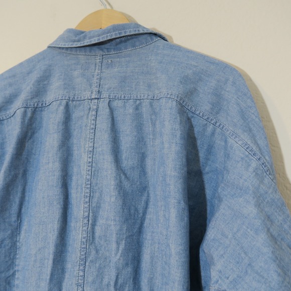 Lauren Ralph Lauren Tie Front Chambray Shirt Long Sleeve ASO Darla Queen Sugar - Picture 7 of 10